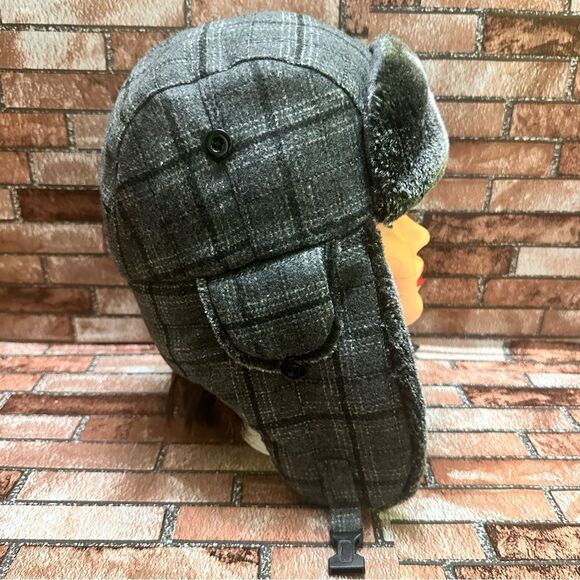 STETSON Men’s Winter plaid grey Hunting Hat - Picture 3 of 10